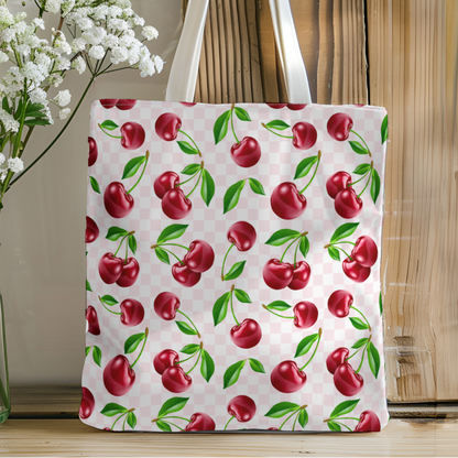 Cherry Print Tote Bag