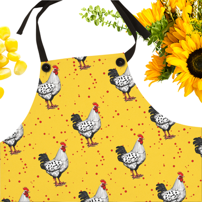 This cute and whimsical Yellow Chicken apron is a fun, yet practical, addition to your kitchen and BBQ cooking adventures.