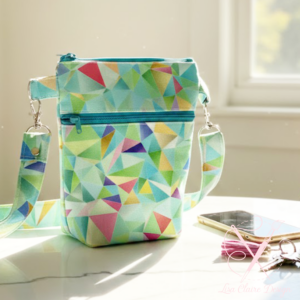 Teal Double Zip Crossbody Bag